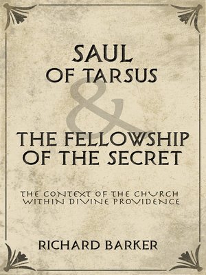 cover image of Saul of Tarsus and the Fellowship of the Secret
